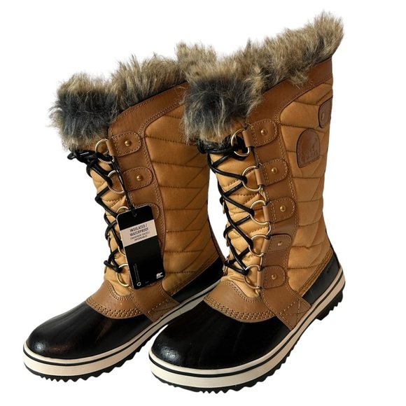 Sorel Tofino II Faux Fur Waterproof Winter Snow Boots Women’s Size 6 Curry/Fawn - Picture 2 of 7